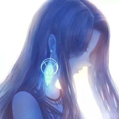 动漫女生头像唯美蓝色 浅蓝色系动漫女生头像