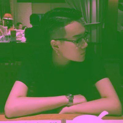 情侣头像一人一半 绿色情侣头像一对