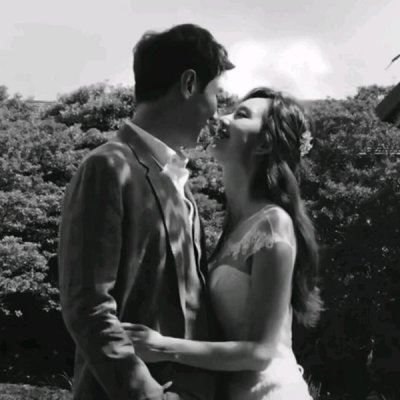 黑白高清情侣头像一男一女 黑白系情侣头像高清