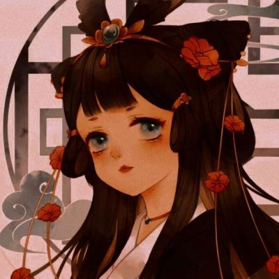 古风头像女红色滤镜 唯美红色滤镜古风女头图片