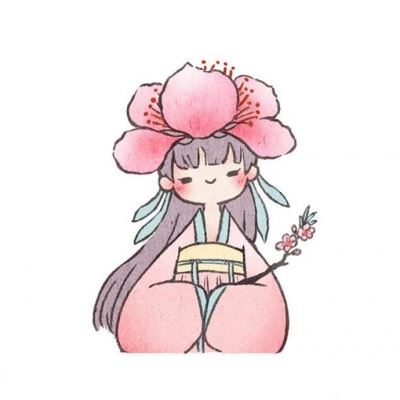 古风头像女有花 古风桃花女头像