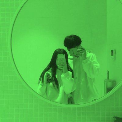 绿色系情头两个人 绿色系情头一男一女