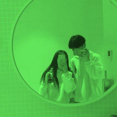 绿色系情头两个人 绿色系情头一男一女