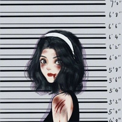 病娇系头像女动漫 病娇女头像黑白