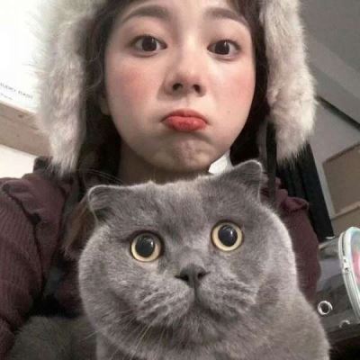 抱着猫的女生头像 个性 抱猫咪的个性女生头像