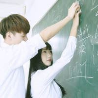 学院风情侣头像两张 校园风头像情侣