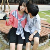 学院风情侣头像两张 校园风头像情侣