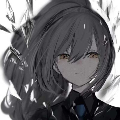 黑白漫画个性女孩子头像 个性黑白动漫女头像