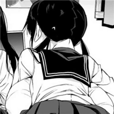 黑白漫画个性女孩子头像 个性黑白动漫女头像