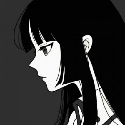 黑白动漫女头 黑暗系 动漫女头暗黑系列