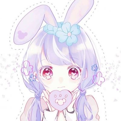 卡通人物头像女生个性紫色 卡通人物头像女生个性 美女