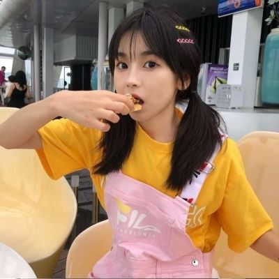 橙色系女生头像个性卡通 橙色系女生头像动漫