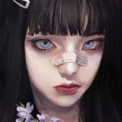 手绘女头唯美 简约女头 手绘