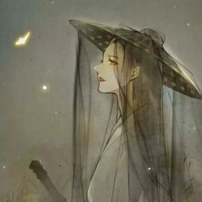 手绘女头唯美 简约女头 手绘