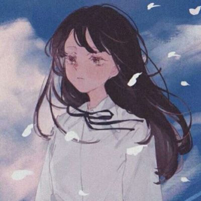 手绘女头唯美 简约女头 手绘