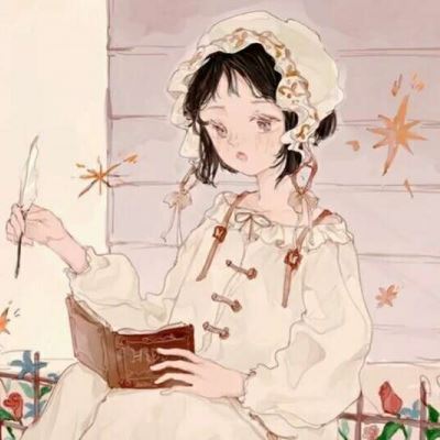 手绘女头唯美 简约女头 手绘