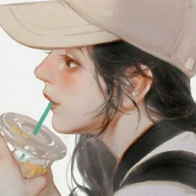 手绘女头唯美 简约女头 手绘
