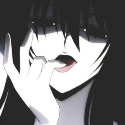 女生微丧头像动漫黑白 丧系黑白女头像动漫