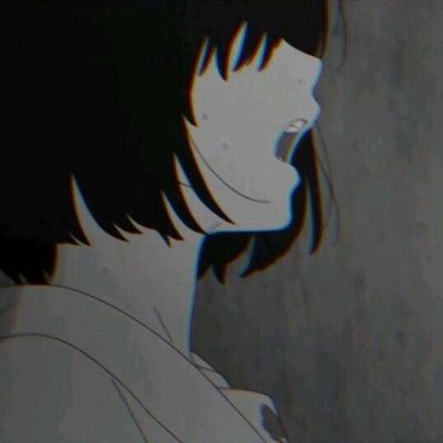 女生微丧头像动漫黑白 丧系黑白女头像动漫