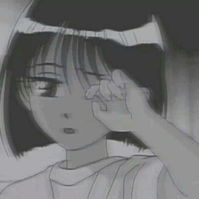 女生微丧头像动漫黑白 丧系黑白女头像动漫